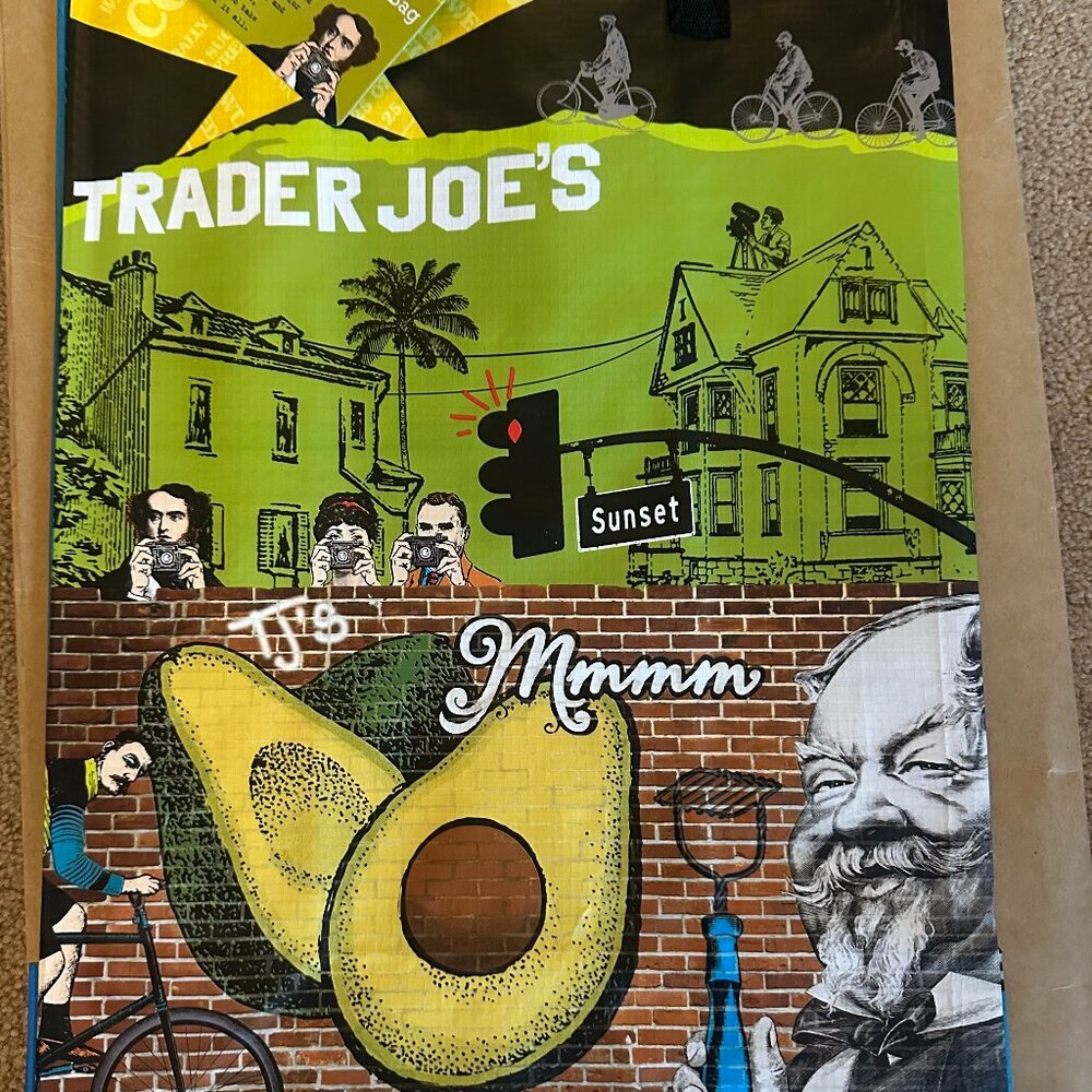 Trader Joes Southern California Avocado Reusable Shopping Tote Bag